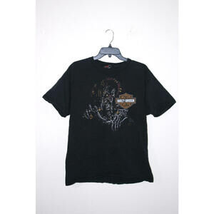 Harley Davidson Al Udeid Air Base Qatar Black T-Shirt Size Large